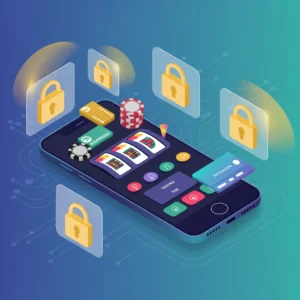 Illustration of secure mobile casino payments and responsible gambling